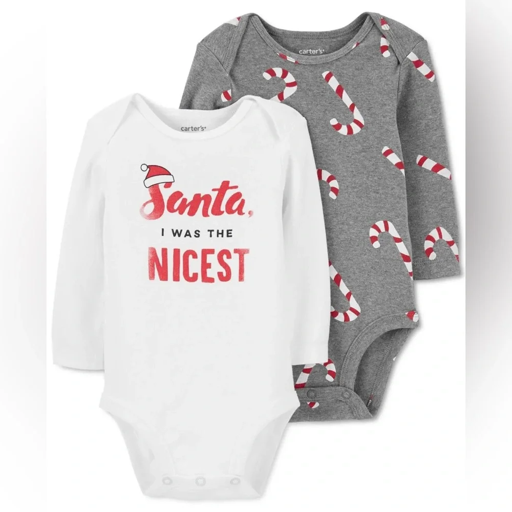 Carter’s Christmas Collectible Bodysuits 2-Pack | 3M